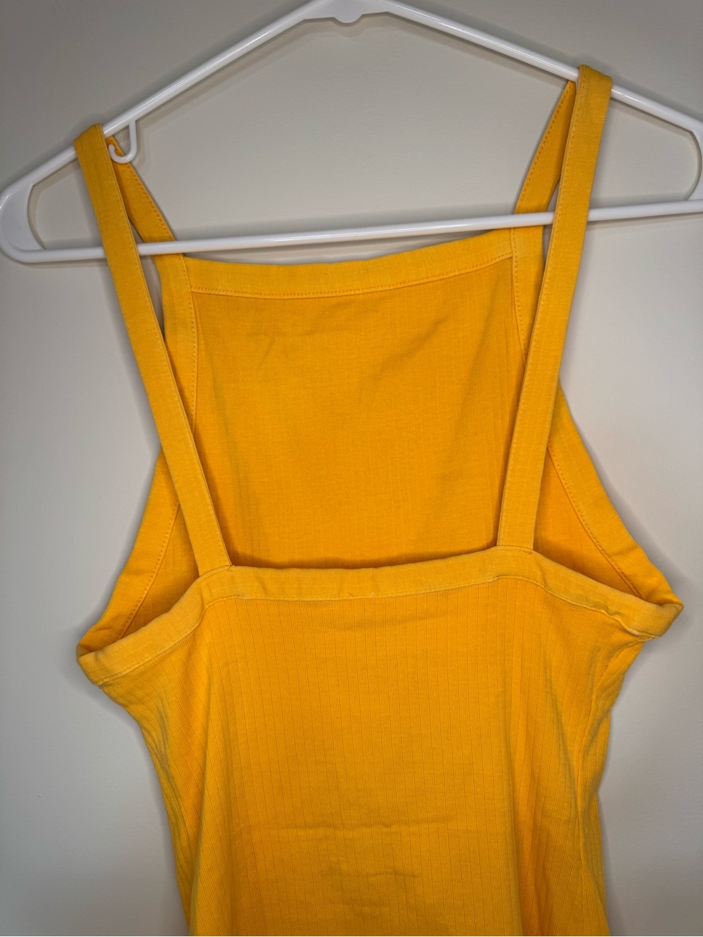 FREE PEOPLE Set Up Ribbed Golden Yellow Tank Top XS - Picture 5 of 10